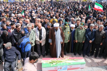 تشییع پیکر شهید حمله آمریکایی صهیونی -همدان