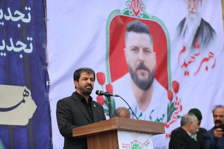 تشییع پیکر یک شهید حملات متجاوزانه آمریکایی_صهیونیستی در همدان