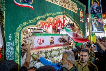 مراسم وداع با پیکر شهید «کریم دریس» - آبادان