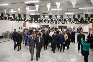 بهره‌برداری از ورودی دوم ایستگاه قطارشهری در پایانه مسافربری امام رضا (ع) مشهد