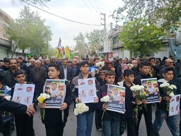 پیکر ۶ شهید حادثه تروریستی خیرآباد ورامین تشییع شد