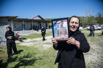 تشییع پیکر شهید «ابوالفضل زمانی آریمی»_روستای زرین آباد ساری