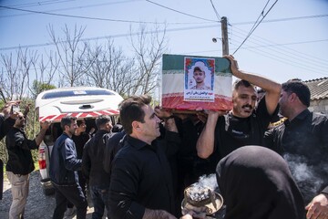 تشییع پیکر شهید «ابوالفضل زمانی آریمی»_روستای زرین آباد ساری