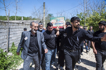 تشییع پیکر شهید «ابوالفضل زمانی آریمی»_روستای زرین آباد ساری