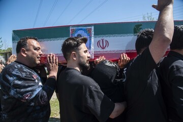 تشییع پیکر شهید «ابوالفضل زمانی آریمی»_روستای زرین آباد ساری