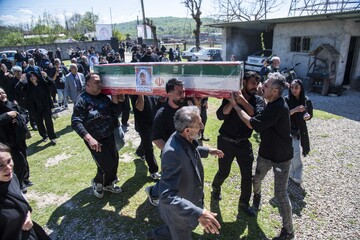 تشییع پیکر شهید «ابوالفضل زمانی آریمی»_روستای زرین آباد ساری