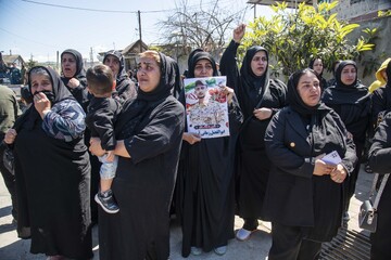 تشییع پیکر شهید «ابوالفضل زمانی آریمی»_روستای زرین آباد ساری