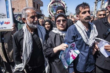 تشییع پیکر شهید «ابوالفضل زمانی آریمی»_روستای زرین آباد ساری