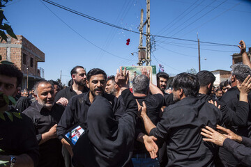 تشییع پیکر شهید «ابوالفضل زمانی آریمی»_روستای زرین آباد ساری
