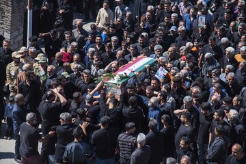 تشییع پیکر شهید «ابوالفضل زمانی آریمی»_روستای زرین آباد ساری