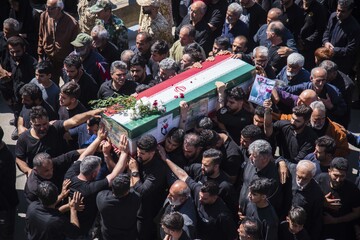 تشییع پیکر شهید «ابوالفضل زمانی آریمی»_روستای زرین آباد ساری