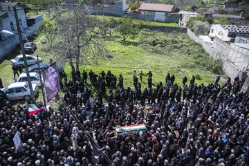 تشییع پیکر شهید «ابوالفضل زمانی آریمی»_روستای زرین آباد ساری