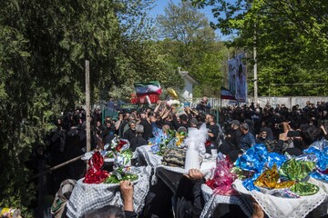 تشییع پیکر شهید «ابوالفضل زمانی آریمی»_روستای زرین آباد ساری