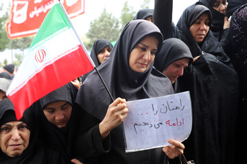 تشییع و خاکسپاری شهدای حمله امریکایی صهیونیستی - کرمانشاه