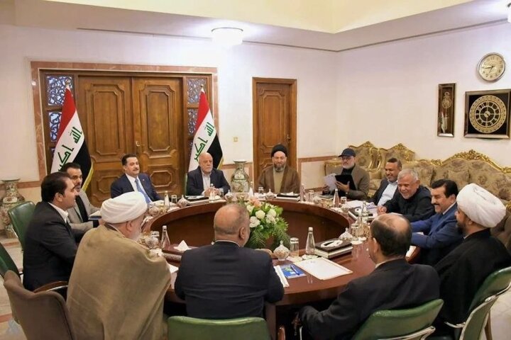 نشست رهبران ائتلاف چارچوب هماهنگی شیعیان عراق مخالفت قاطع ائتلاف حاکم عراق با استفاده از حریم هوایی این کشور علیه همسایگان