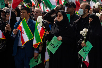 فاطمه مهاجرانی، سخنگوی دولت در مراسم بزرگداشت روز جمهوری اسلامی