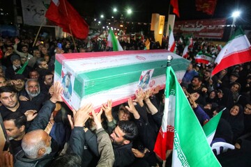 مراسم وداع با شهید «امیرحسین صباغی» - سوادکوه