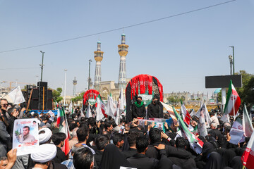 تشییع پیکر ۳ شهید تجاوز آمریکایی صهیونی - مشهد