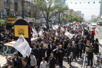 تشییع پیکر ۳ شهید تجاوز آمریکایی صهیونی - مشهد