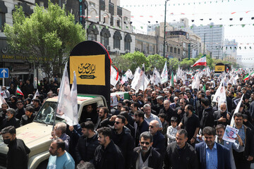 تشییع پیکر ۳ شهید تجاوز آمریکایی صهیونی - مشهد