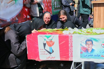 تشییع پیکر مطهر شهید حمله آمریکایی صهیونی -همدان