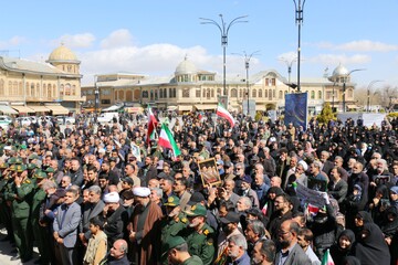 تشییع پیکر مطهر شهید حمله آمریکایی صهیونی -همدان