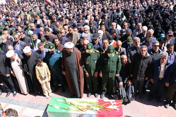 تشییع پیکر مطهر شهید حمله آمریکایی صهیونی -همدان