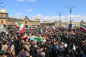 تشییع پیکر مطهر شهید حمله آمریکایی صهیونی -همدان