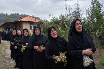 تشییع و خاکسپاری پیکر شهید «علی غلامی» - روستای آلیان فومن