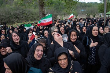 تشییع و خاکسپاری پیکر شهید «علی غلامی» - روستای آلیان فومن
