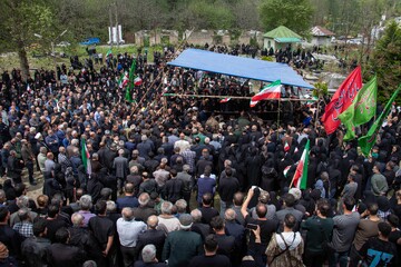 تشییع و خاکسپاری پیکر شهید «علی غلامی» - روستای آلیان فومن
