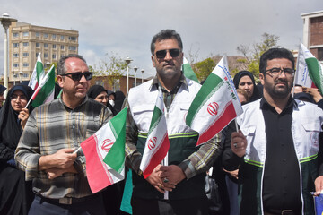 تجمع کادر درمان استان سمنان در محکومیت تجاوز آمریکایی - صهیونیستی