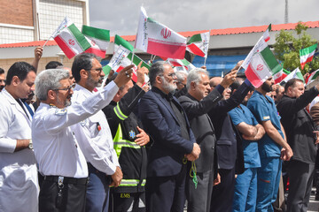 تجمع کادر درمان استان سمنان در محکومیت تجاوز آمریکایی - صهیونیستی