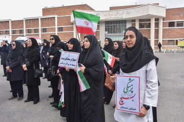 تجمع کادر درمان استان سمنان در محکومیت تجاوز آمریکایی - صهیونیستی