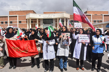 تجمع کادر درمان استان سمنان در محکومیت تجاوز آمریکایی - صهیونیستی