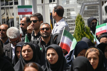 تجمع دانشگاهیان و کادر درمان در محکومیت حملات رژیم آمریکایی صهیونی - شیراز