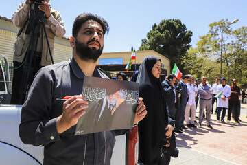 اجتماع کادر درمان در محکومیت حمله رژیم آمریکایی صهیونی به مراکز درمانی - کرمان