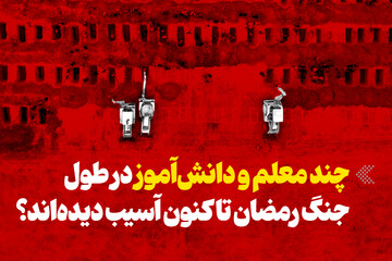 اینفوگرافیک/ چند معلم و دانش‌آموز در طول جنگ رمضان تا کنون آسیب دیده‌اند؟
