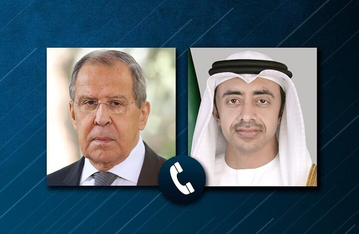 تاکید وزیران خارجه روسیه و امارات بر اهمیت توقف فوری درگیری‌ها در منطقه