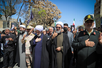 حجت الاسلام و المسلمین رضا نوری نماینده ولی فقیه در مراسم اربعین رهبر شهید انقلاب در بجنورد