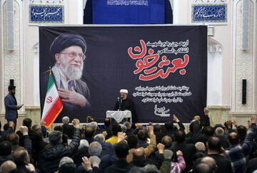 سخنرانی حجت‌الاسلام والمسلمین علیی مسئول نمایندگی ولی‌فقیه در سپاه حضرت عباس(ع) استان اردبیل در مراسم اربعین رهبر شهید انقلاب در اردبیل