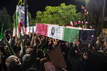 مراسم وداع با پیکر مطهر خانواده پنج نفره،نبی‌زاده - شیراز