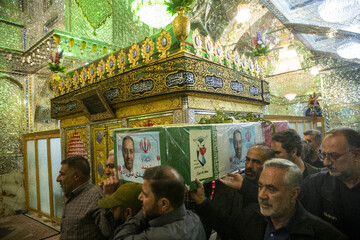 تشییع پیکر مطهر خانواده پنج نفره،نبی‌زاده - حرم مطهر حضرت سید علاءالدین‌ الحسین (ع)