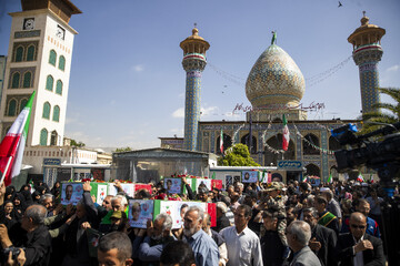 تشییع پیکر مطهر خانواده پنج نفره،نبی‌زاده - حرم مطهر حضرت سید علاءالدین‌ الحسین (ع)