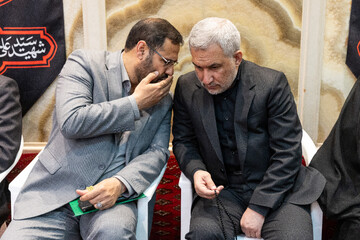 محسن اسماعیلی، معاون پارلمانی رئیس‌جمهور در مراسم بزرگداشت چهلمین روز شهادت سرلشکر شهید محمد شیرازی، رئیس دفتر فرماندهی کل قوا