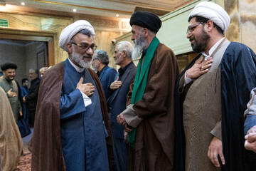 عبدالحسین خسروپناه، دبیر شورای عالی انقلاب فرهنگی در مراسم بزرگداشت چهلمین روز شهادت سرلشکر شهید محمد شیرازی، رئیس دفتر فرماندهی کل قوا