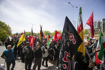 بیرق گردانی و عزاداری شهادت امام جعفر صادق (ع)  - بلوار چمران شیراز (موکب عزیزم حسین علیه السلام)