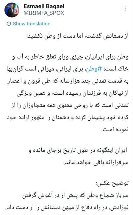 از دست و پا گذشت، اما دست از وطن نکشید!
