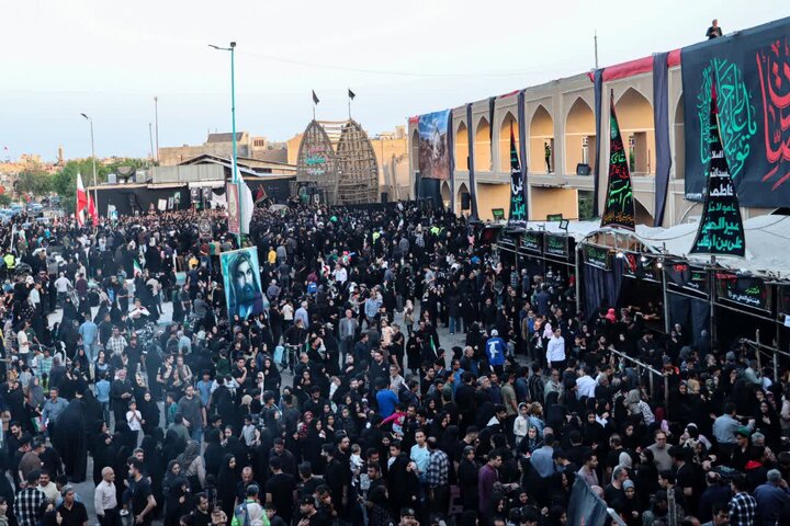 عزاداری مردم یزد در سوگ سالگرد شهادت امام جعفر صادق(ع)