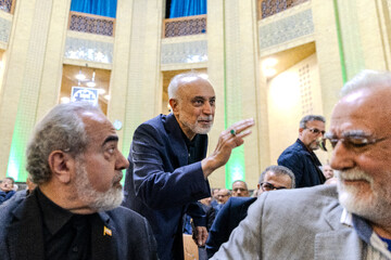 علی اکبر صالحی در مراسم ترحیم شهید «کمال خرازی»